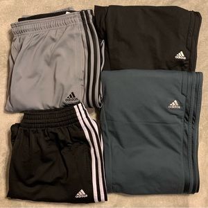 Adidas Mens 3-stripe pants size XL FOUR PACK